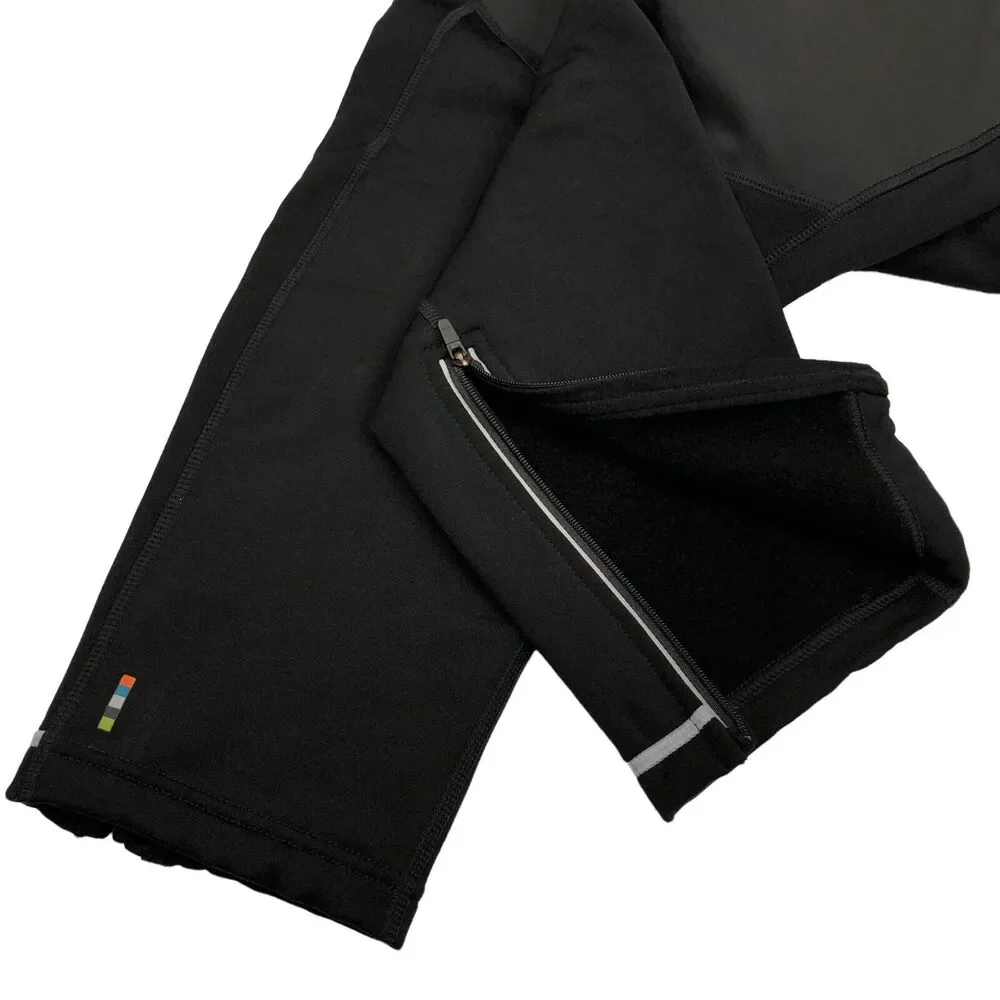 Smartwool Merino Sport Fleece Wind Tights Pants Black Merino Wool Mens XL EUC